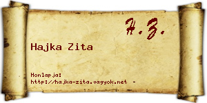 Hajka Zita névjegykártya